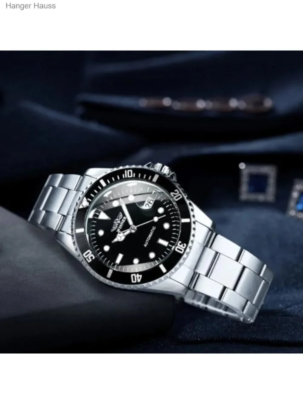 Men's Automatic Mechanical Watch Stainless Steel Waterproof Analog Skeleton